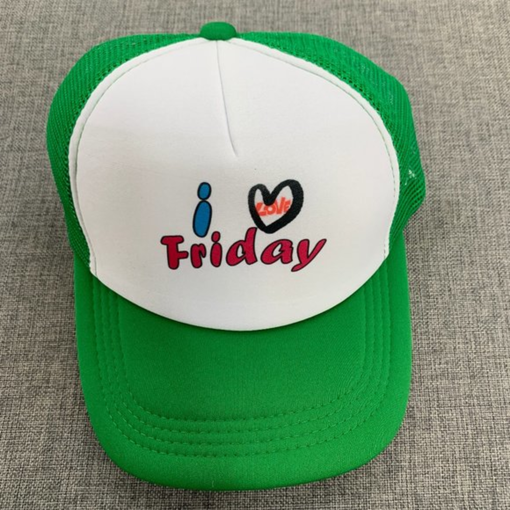 Brand New! I Love Friday Baseball Cap Green White Hat Adjustable‎ Gift
